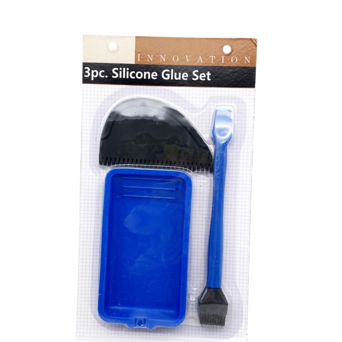Wood Glue Applicator Silicone Woodworking Glue Applicator Set With Glue Spreader Brush & Tray Multi