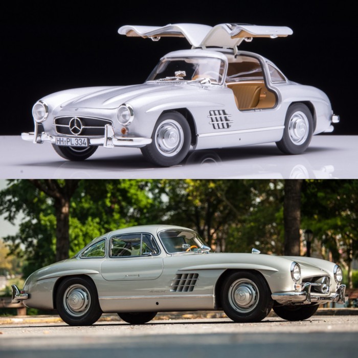 1: 18 NOREV Mercedes-Benz 300SL 1954 W198 Owing Gate รถสปอร์ตโมเดลรถอัลลอย