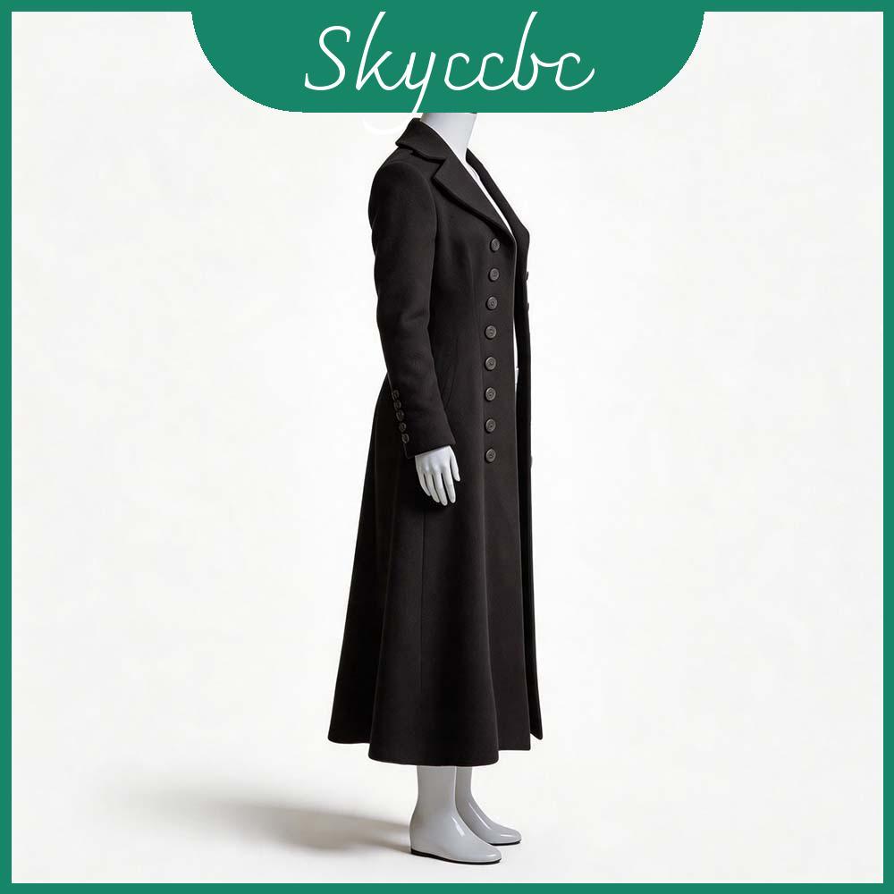 Streetwear Long Gothic Coat สําหรับผู้หญิงดีไซน์เก๋สําหรับและโรงละครคอสเพลย์