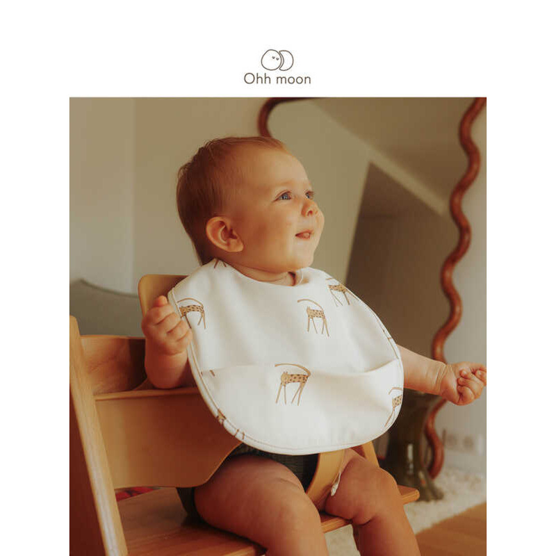 Ohh mo Baby แขนกุดกันน้ํา Oil-Proof Overalls เด็กย้อนกลับเสื้อผ้ากิน Bibs เด็กเด็กวัยหัดเดิน Anti-สก