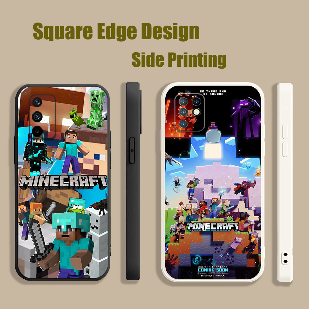 ปลอกสําหรับ Vivo S1 V21e Y76 Y73 V25e เกม Minecraft portada BOH14 เคสโทรศัพท์ขอบสี่เหลี่ยม