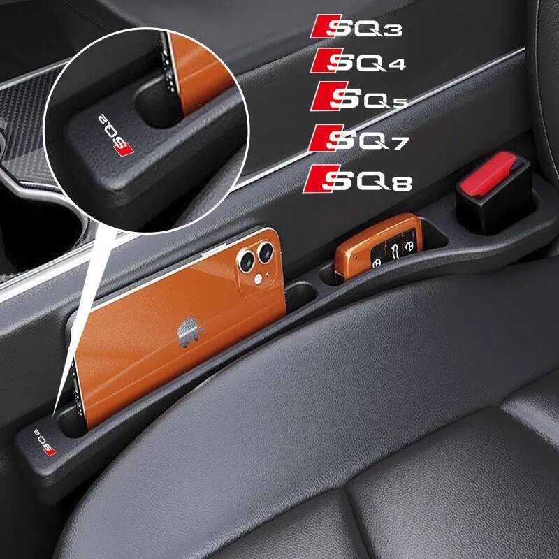 2 pcs splicing ปลั๊กแถบรถ gap filler, ความปลอดภัยที่นั่งชั้นเก็บสําหรับ AUDI SQ2 SQ3 SQ4 SQ5 SQ7 SQ8