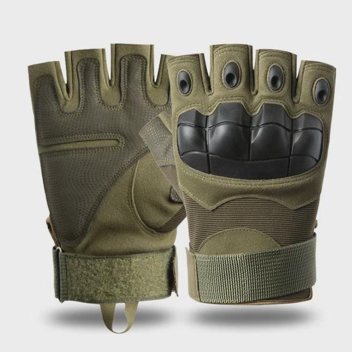 Five Pairs of Gloves Adjustable Combat Gloves Sport Cycling Gloves Soft Touch Screen Hard Knuckle P