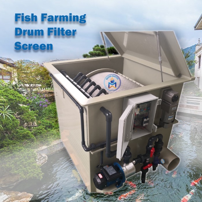 Stainless Steel Drum Filter Aquaculture Fish Farming Rotary Drum Filter China for Koi Pond