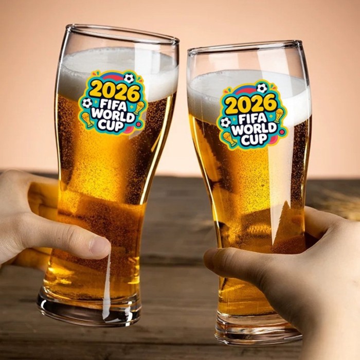 2026 Themed Beer Mug, New Internet Celebrity Lead-free Glass Beer Mug, Large Draft Beer Mug