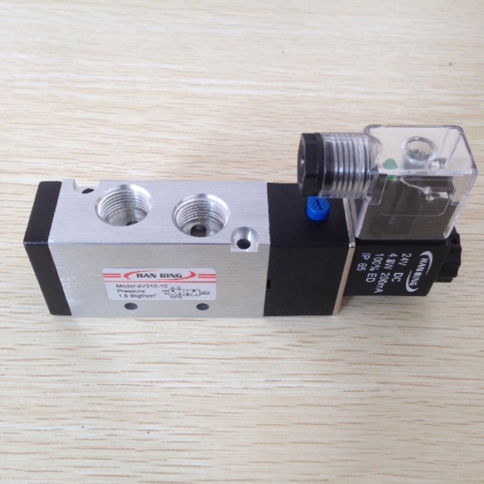 GOGO Pneumatic single coil solenoid valve 4V310-08 1/4" 4V310-10 3/8 BSP 24V 5/2 way control valve