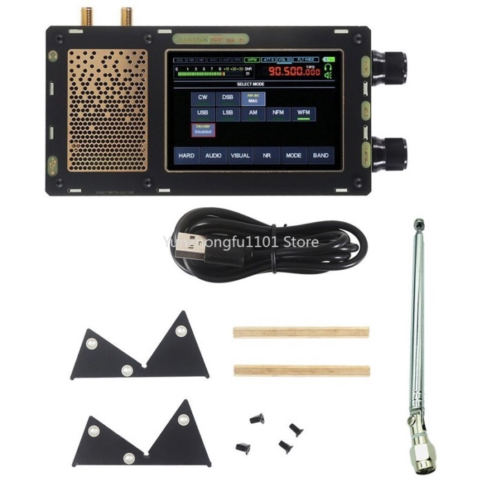HFDY V3  Enhanced Version 1.10D 50KHz-2GHz V1.10D SDR Receiver Radio DSP SDR Receiver  with Code Su