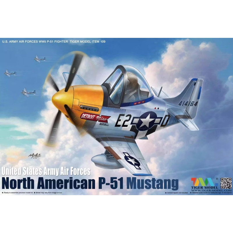 Tiger Model 109 United States Army Air Forces North American P-51 Mustang Q Version model kit