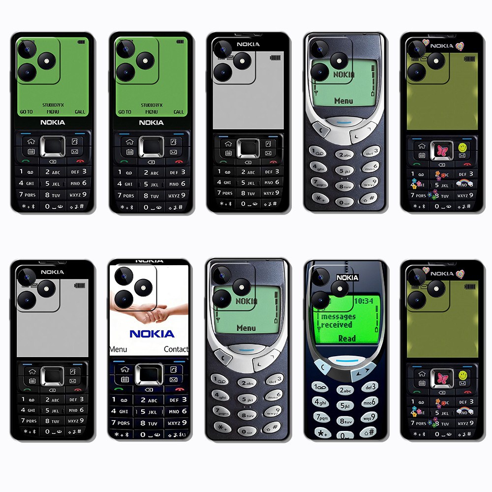 เคสโทรศัพท์สีดํานุ่มสําหรับRealme C85 C75X C75 C71 P3 lite narzo N61 N65S N63 90X 15X Nokiaแฟชั่นพิม
