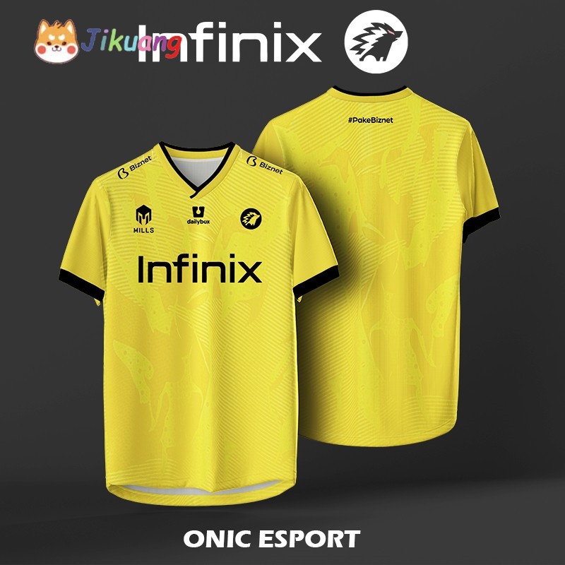 ONIC ESPORTS INFINIX JERSEY FANISSUE V-NECK SHORT SLEEVE_ Size_ 100-3XL