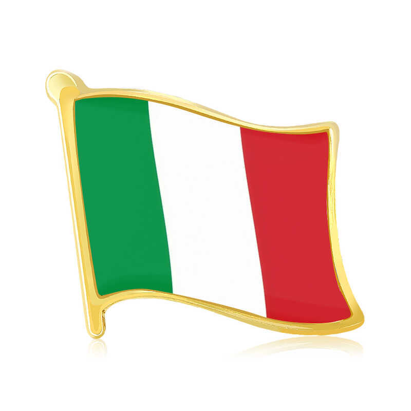 อิตาเลี่ยนขนาดเล็กธงชาติน้ํามันหยดเข็มกลัดคอ Pin Cufflinks เคลือบ All-Match ผู้ชายผู้หญิงเสื้อผ้า Co