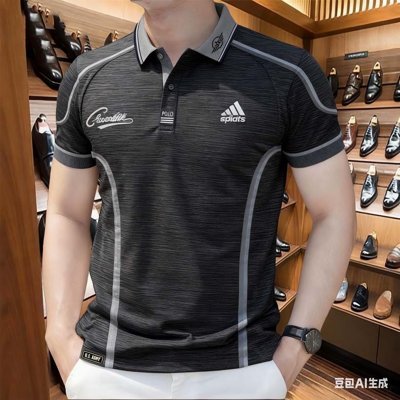 เสื้อโปโลผู้ชาย ขนาดใหญ่ สไตล์ชาติพันธุ์ วินเทจ สําหรับกลางแจ้งและถนน สวมใส่สบาย