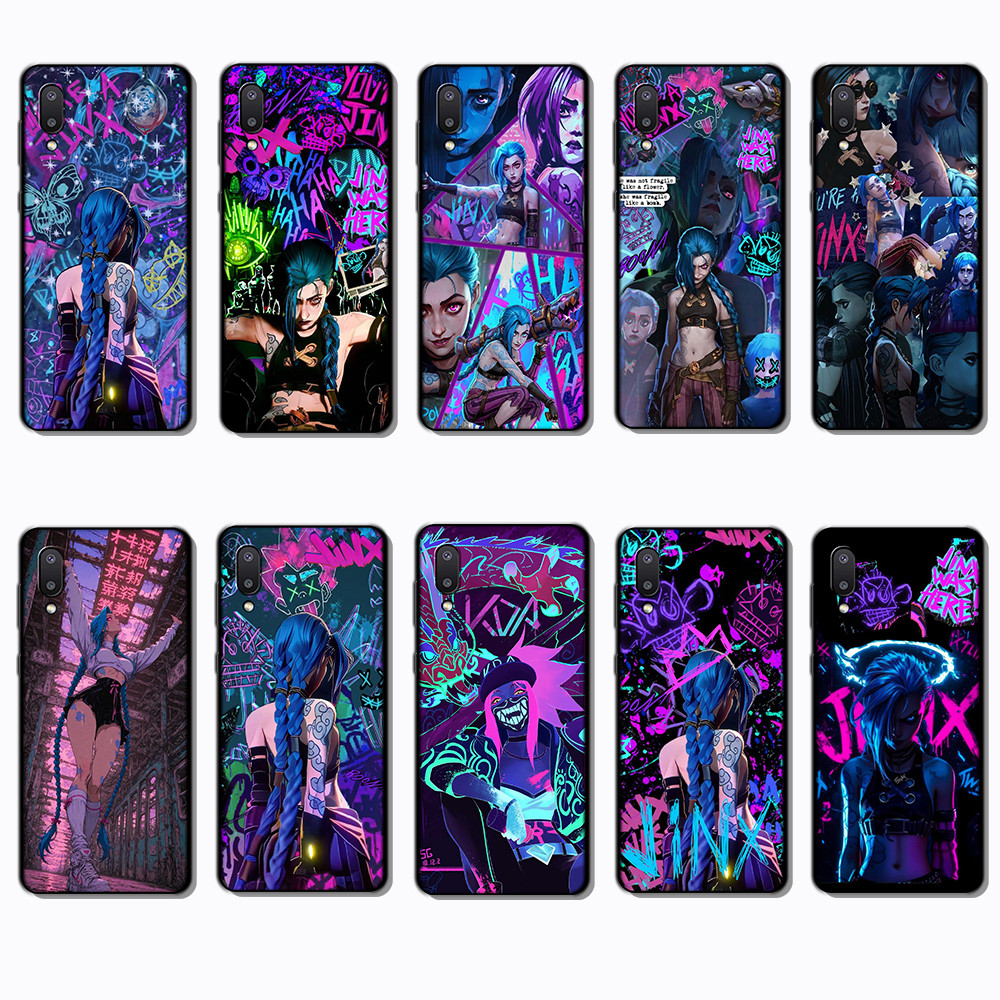 เคสโทรศัพท์สีดําแบบนุ่มสําหรับ Samsung Galaxy A01 A02 A6 A7 A8 Plus A9 A21 A60 M40 League of Legends