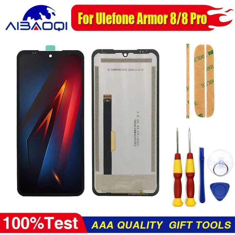 หน้าจอสัมผัส LCD ใหม่ของแท้ + กาวกันน้ำสำหรับโทรศัพท์ Ulefone Armor 8 และ Ulefone Armor 8 Pro