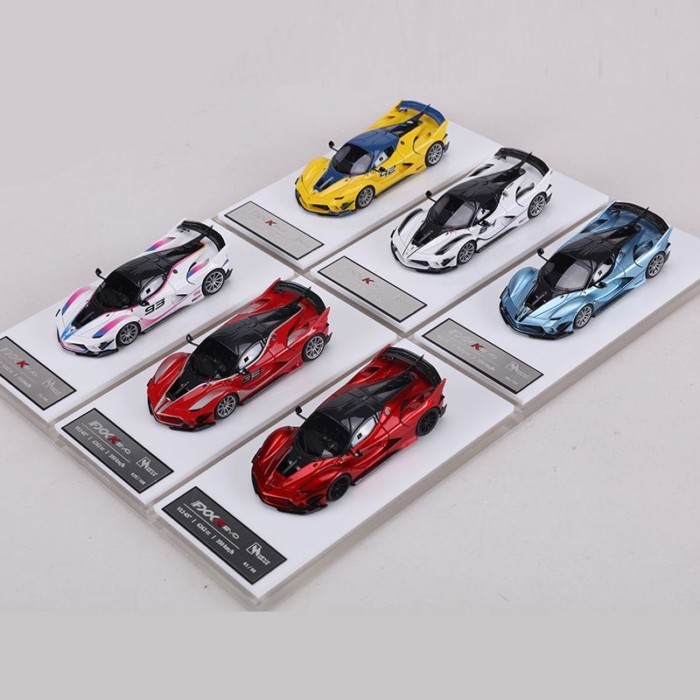 MerakSpace 1: 64 Ferrari FXXK EVO Supercar คอลเลกชันโมเดลรถเรซิ่น