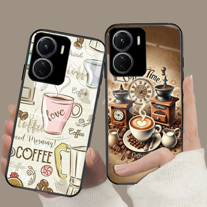 G-5 Coffee Time กระจกนิรภัยสําหรับ OPPO A6T A77 A77S A76 A57S A6X A57 A96 A36 5G กรณี