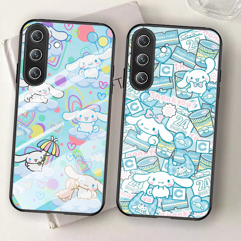T-7 Cinnamoroll กระจกนิรภัยสําหรับ Samsung A05S M17 A15 A24 A04S A14 A17 A56 A16 5G กรณี