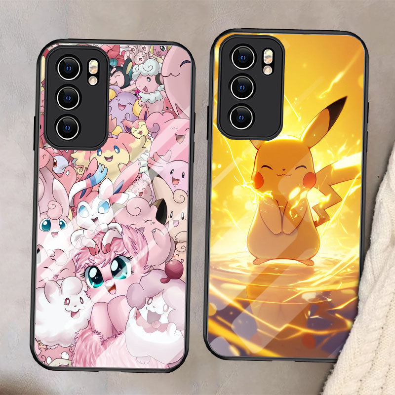 G-27 Pokemon Pikachu กระจกนิรภัยสําหรับ Xiaomi POCO 11 M6 C71 12 M4 X6 X5 C65 M3 Pro Lite 5G กรณี