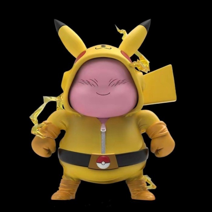 Dragon Ball Majin Buu คอสเพลย์ Pikachu PVC รูปน่ารักครอสโอเวอร์อะนิเมะรูปปั้นสะสม