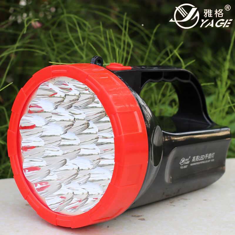 Yage YG-3507 พกพาในครัวเรือนแบบชาร์จไฟได้ 25 LED ไฟฉุกเฉินไฟฉายไฟฉาย Night Patrol ไฟฉาย