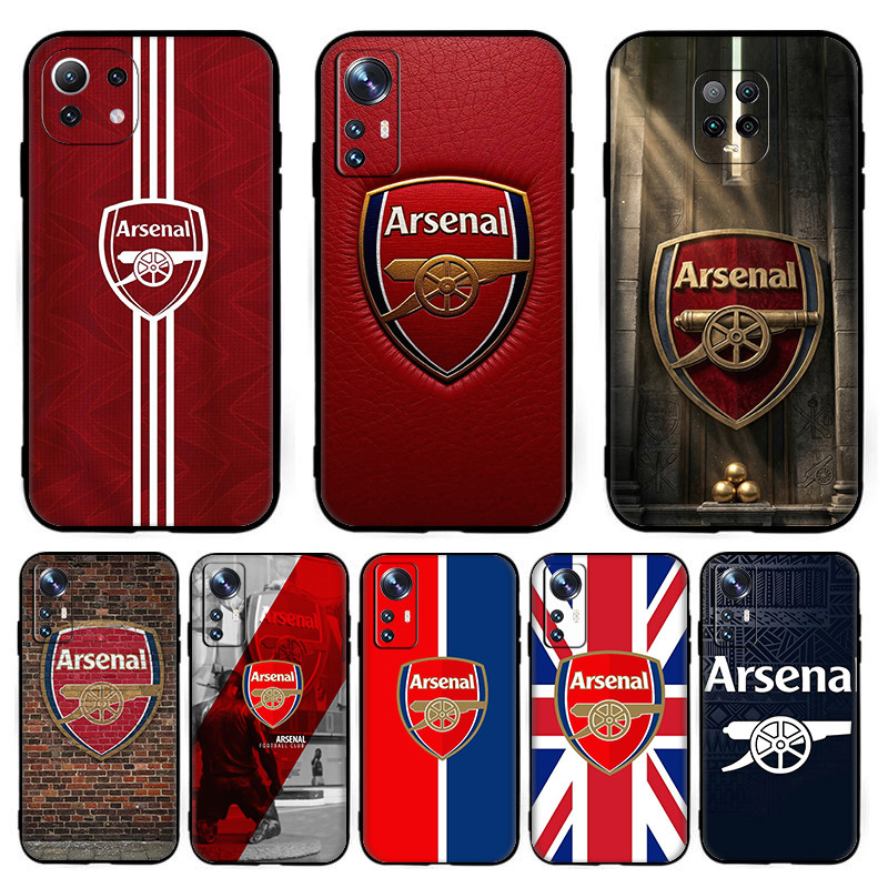 สําหรับ Xiaomi POCO F5Pro C65 C55 F5 X5Pro X5 M6 F6 Pro Arsenal Football Club นุ่มสีดํา TPU เคสโทรศัพท์
