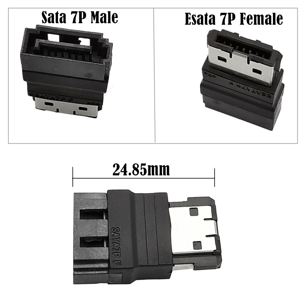 SATA Male to eSATA หญิง PS3 ไม่มีอัพเกรด SSD สายเคเบิลฮาร์ดดิสก์ภายนอกในตัวอะแดปเตอร์ฮาร์ดดิสก์ 7p