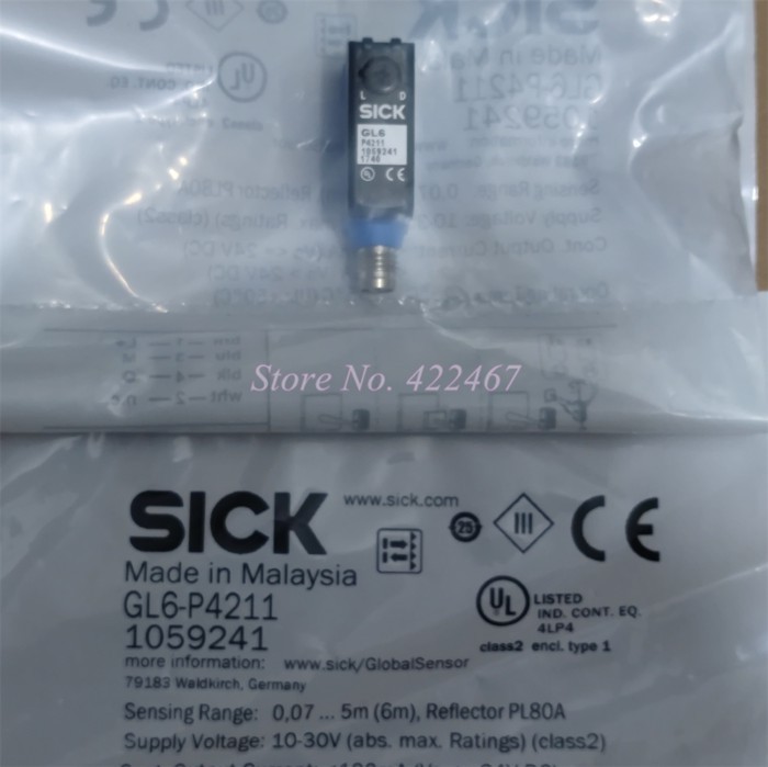 1PC GL6-P4211 1059241  Sick New  Original Miniature Photoelectric Sensors