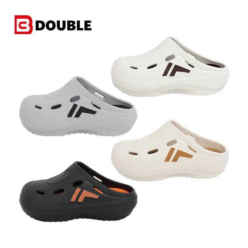 BB DOUBLE รองเท้าแตะ Tf111 สำหรับผู้หญิงและผู้ชาย วัสดุ EVA นุ่มสบาย กันลื่น รองเท้าแตะลำลอง ขน