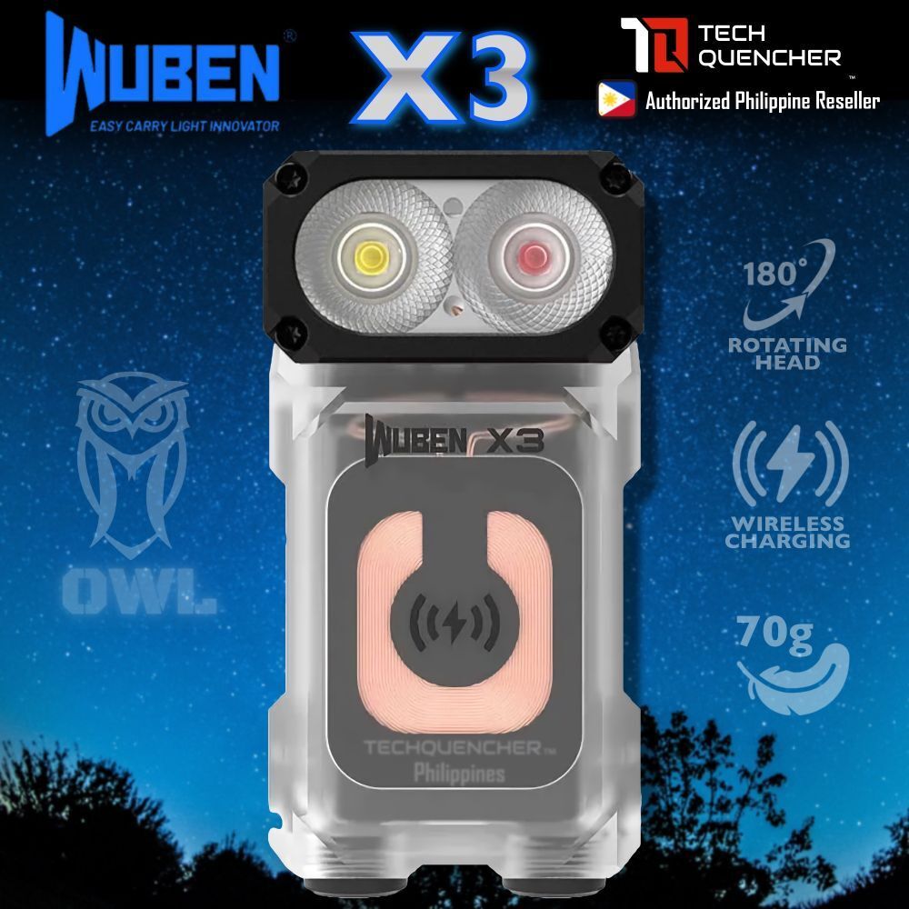 ไฟฉาย Wuben X3 - 700 ลูเมน - หัวหมุน - การชาร์จแบบไร้สาย - ฐานแม่เหล็ก - EDC ขนาดเล็ก