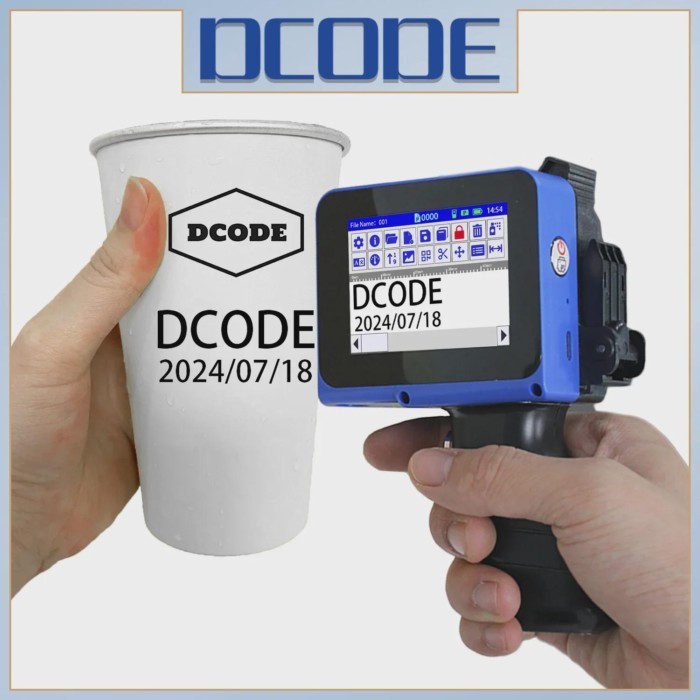 DCODE DC12 Portable Mini Split Printer 12.7mm Handheld Inkjet Printer Non-encrypted QR Barcode Imag