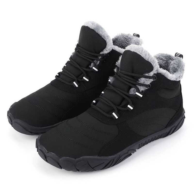 C Winter Footwear Barefoot Boots Warm Fur Ed Snow Sneakers For Women Men