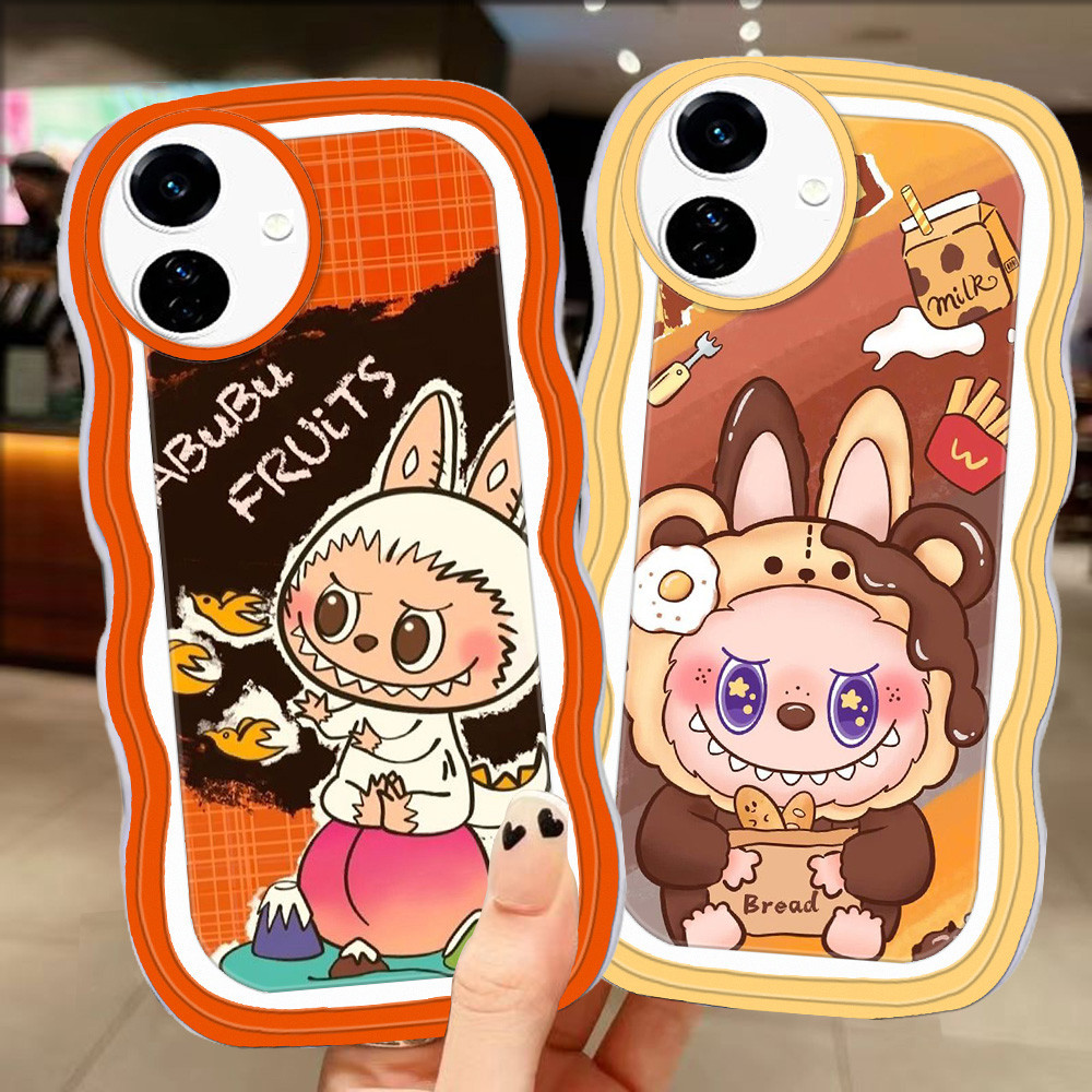 A-93 ตลก Labubu TPU สําหรับ Realme หมายเหตุ C33 C55 OPPO Reno 9 13F A79 60 10 C67 11F Pro 5G โปร่งใส