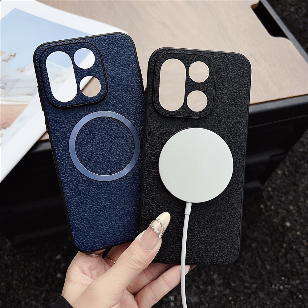 เคสสําหรับ Oneplus 15 13 13R 13T 12 ⭐ฝาครอบโทรศัพท์หนังลิ้นจี่แม่เหล็ก⭐ เคสกันกระแทก TPU Magnet 1+ O