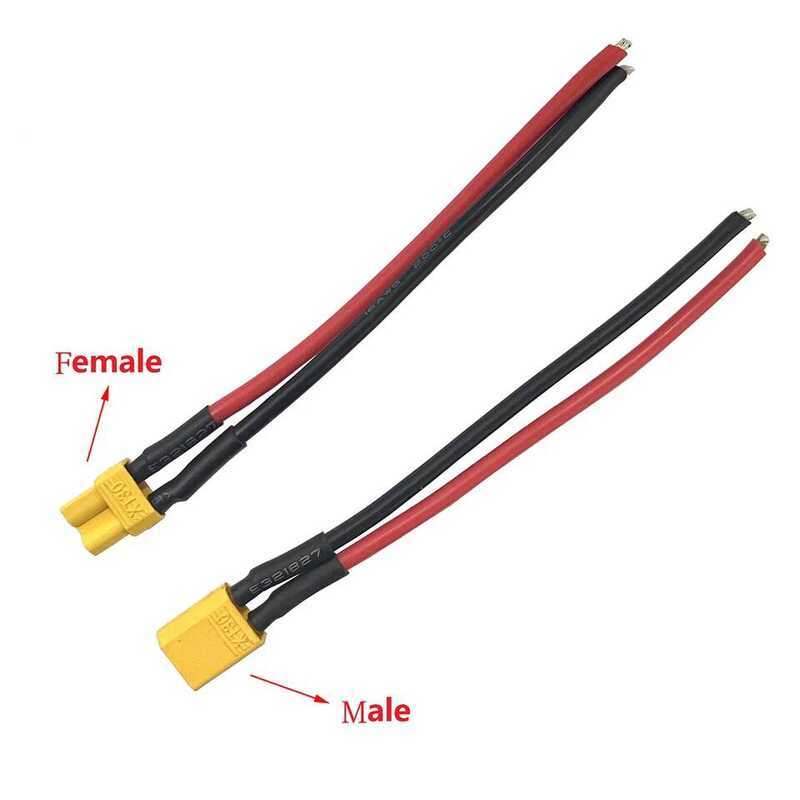 ขั้วต่อ XT30 แบบตัวผู้และตัวเมียพร้อมสายเคเบิล 100 มม. 16AWG สำหรับควอดคอปเตอร์ RC เครื่องบินปีกตรึง