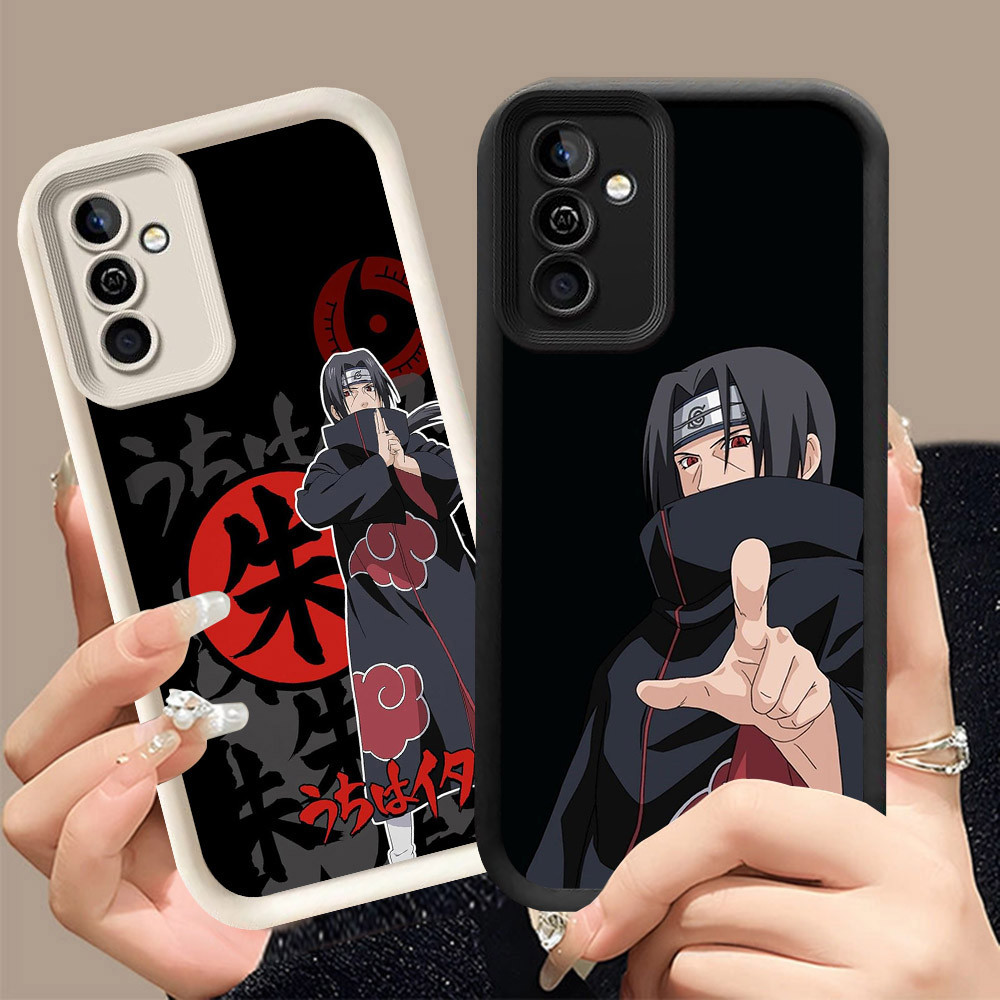 Q-8 Naruto itachi ขาวดำเคสโทรศัพท์หรับ Samsung A54 A56 A36 A37 A55 A35 A16 5G ปกสีชมพู