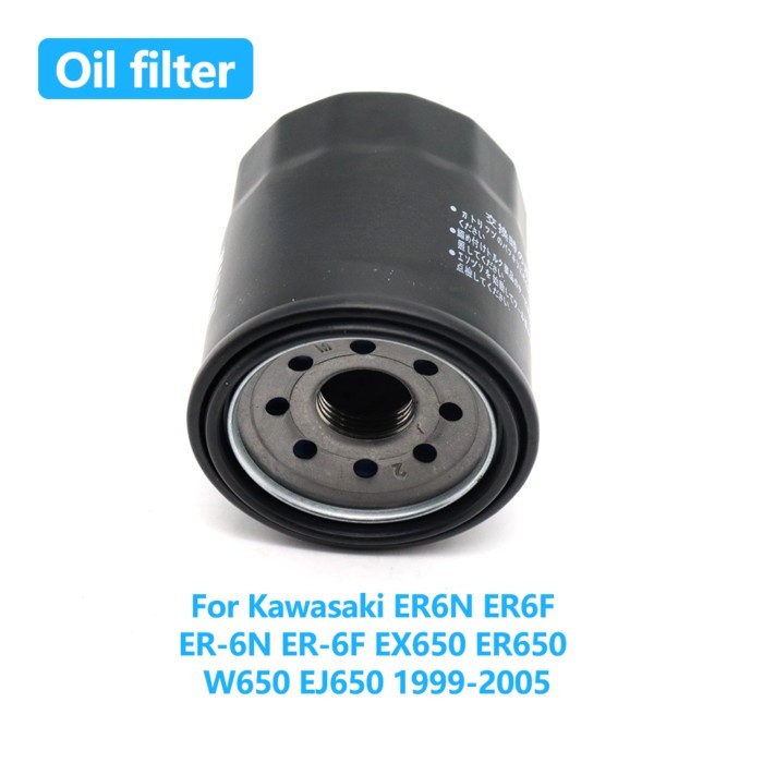 For Kawasaki ER6N ER6F ER-6N ER-6F EX650 ER650 W650 EJ650 1999-2005 Motorcycle Engine Oil Filter Cl