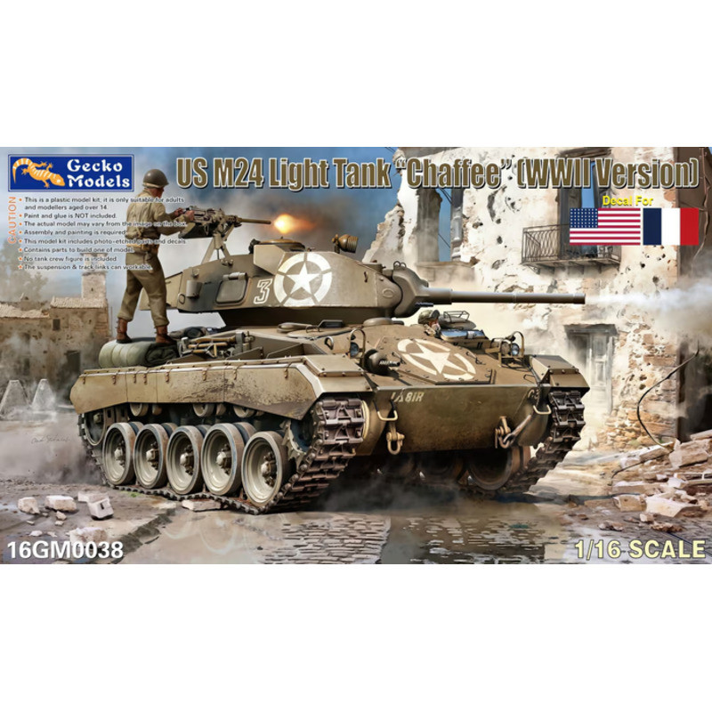 Gecko Models 16GM0038 US M24 Light Tank “Chaffee” (WWII Version) 1/16 Static model kit
