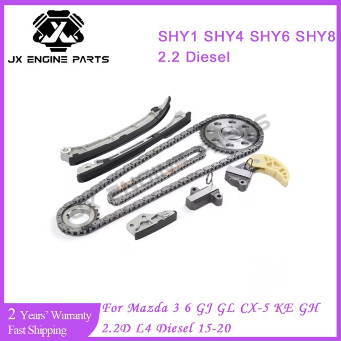 Engine Timing Chain Kit For Mazda 2.2 CX-5 KE GH 6 GJ GL 3 BM BN12-18 2.2L SHY1 SHY4 SHY6 2011-2018