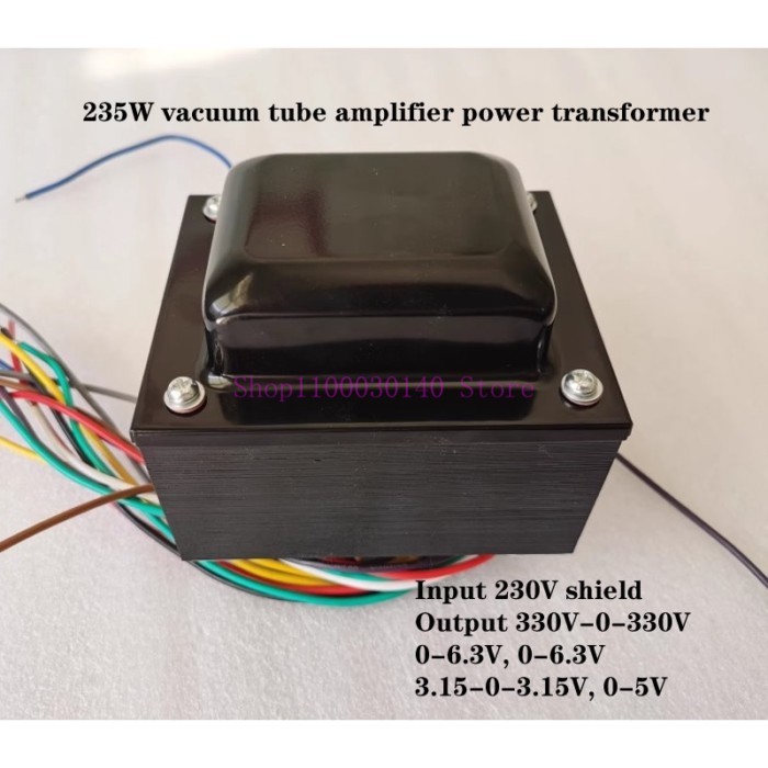 KT88 EL34 FU7 fd422 various Vacuum tube power amplifier power transformer 235W,  high voltage 330V-