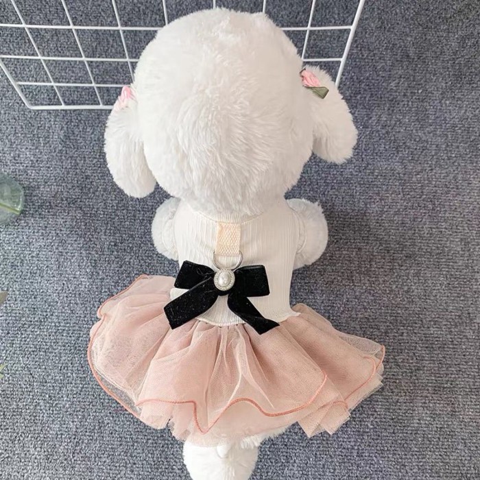[สินค้าสัตว์เลี้ยงน่ารัก] แมวหวานชุดเจ้าหญิงน่ารักสามารถฉุดสัตว์เลี้ยงฤดูใบไม้ผลิฤดูใบไม้ร่วงเสื้อผ้า