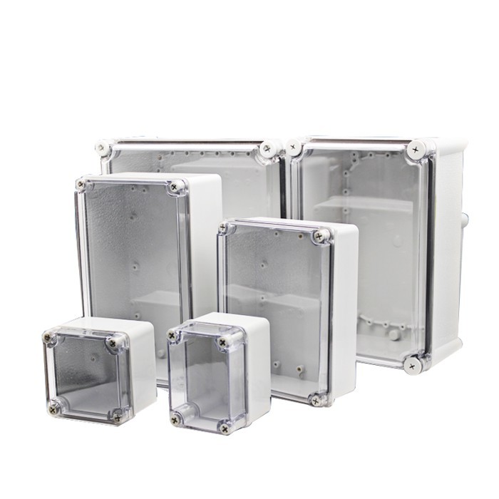 Waterproof Junction Box IP67 Outdoor Electrical Box Transparent Cover ABS Plastic Sealed Box Waterp