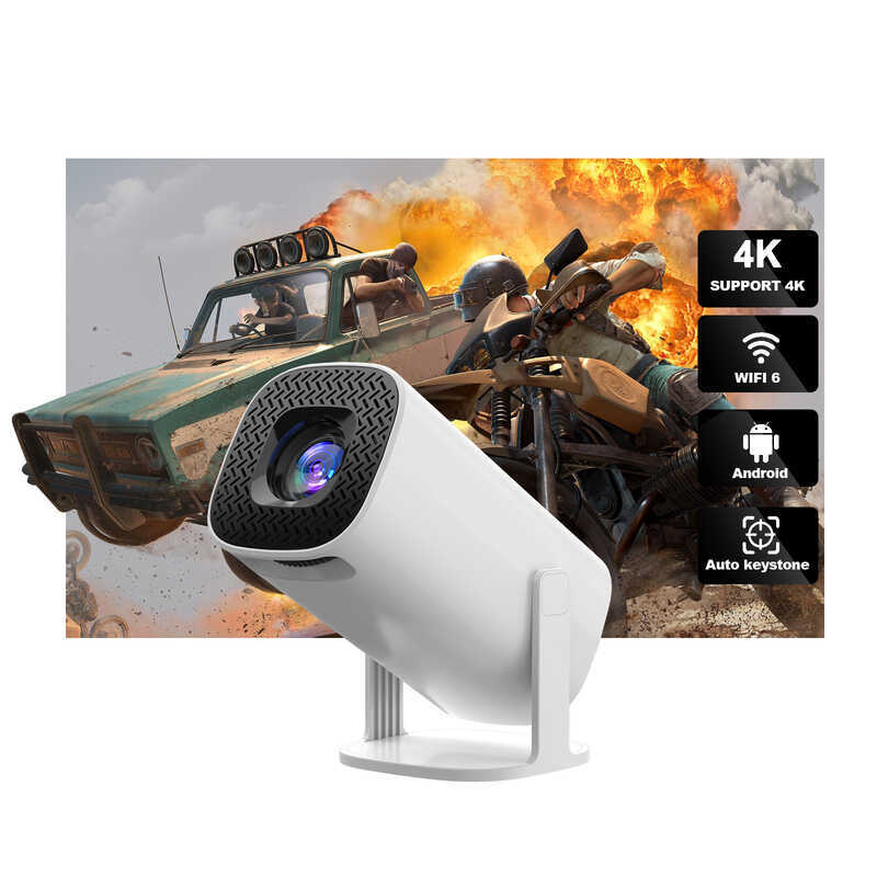 P30 โปรเจคเตอร์ P30 Mini ในครัวเรือน 4K Dual WIFI บลูทูธโปรเจคเตอร์แบบพกพา Android Trapezoid