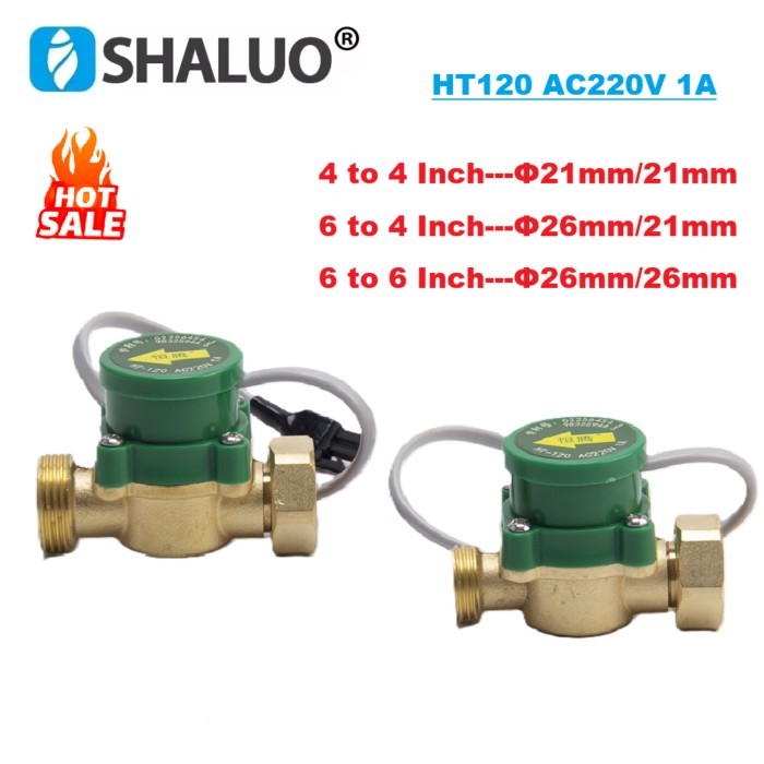HT120 Water Flow Switch 120W 220V 1A Household Pure Copper Pressure Controller Switch 4 to 4 Inches