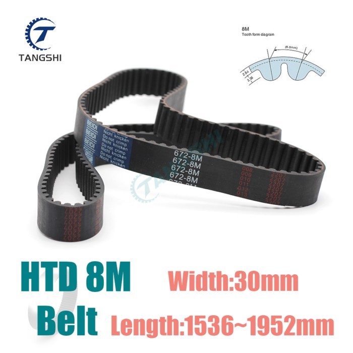 HTD 8M Closed Loop Timing Belt Width 30mm Length 1536 1544 1552 1560 1568 1576 1584 1592 1600 1608