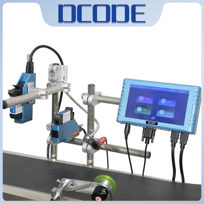 DCODE DC260E OnlineThermal Inkjet Printer 12.7/25.4mm 2 Nozzles Industrial TIJ Printer Batch Number