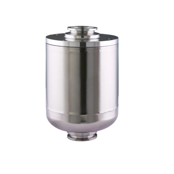 Straight Through Vacuum Pump Dust Filter  FC-25KF 304 Stainless Steel, KF Flange, 5μm Filtration