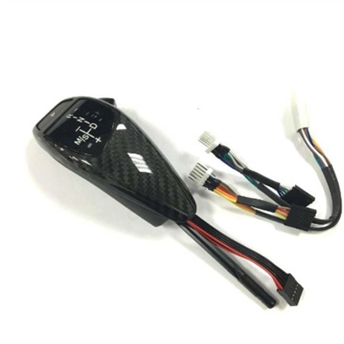 RHD Carbon Fiber Car LED E Chassis Shift Gear Knob For BMW E46 E60 E61 3 5 Series Auto Part Interio