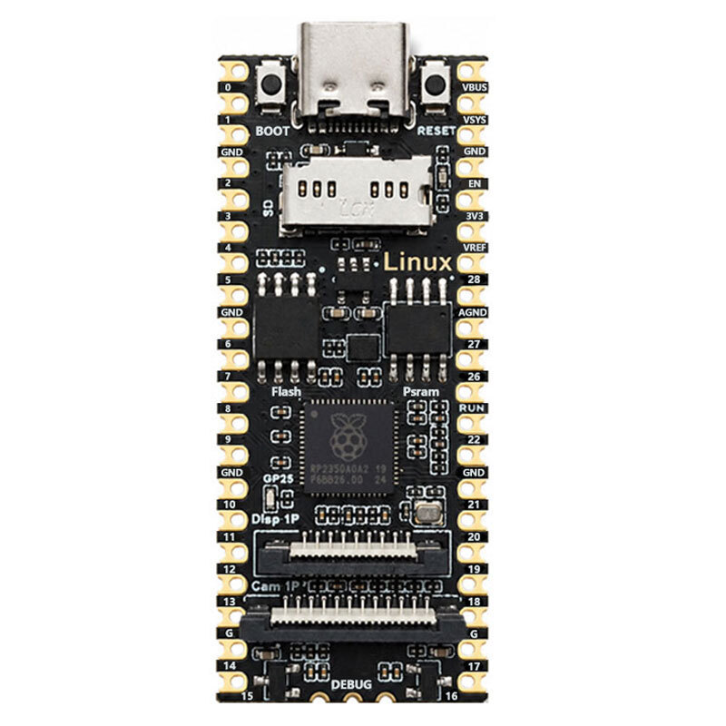 Raspberry Pi Pico 2 RP2350A Linux Pro Development Board N16R8 16MB แฟลช 8MB PSRAM RISC-V Dual Core T