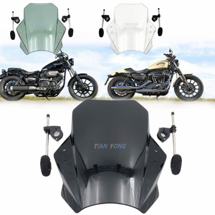 For Yamaha BOLT R-SPEC Bolt RSpec XV950 XV950R XV 950 950R Motorcycle Windshield Deflector Variable