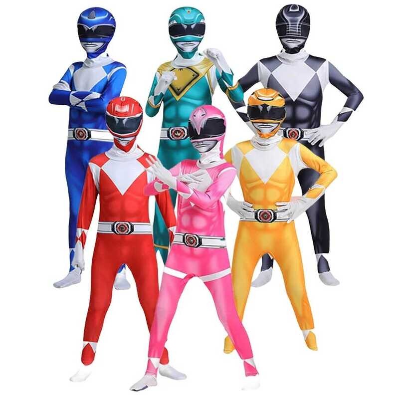 C Power Samurai Sentai Shinkenger Rangers Costume Adult Kids Erhero Cosplay Halloween Birthday Part